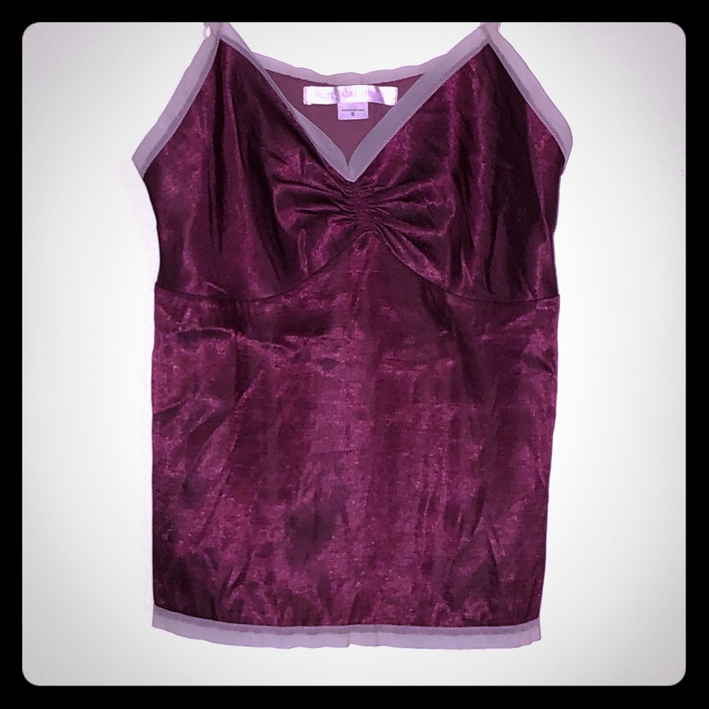 Victoria’s Secret Satin Camisole PJ Top•Burgundy
